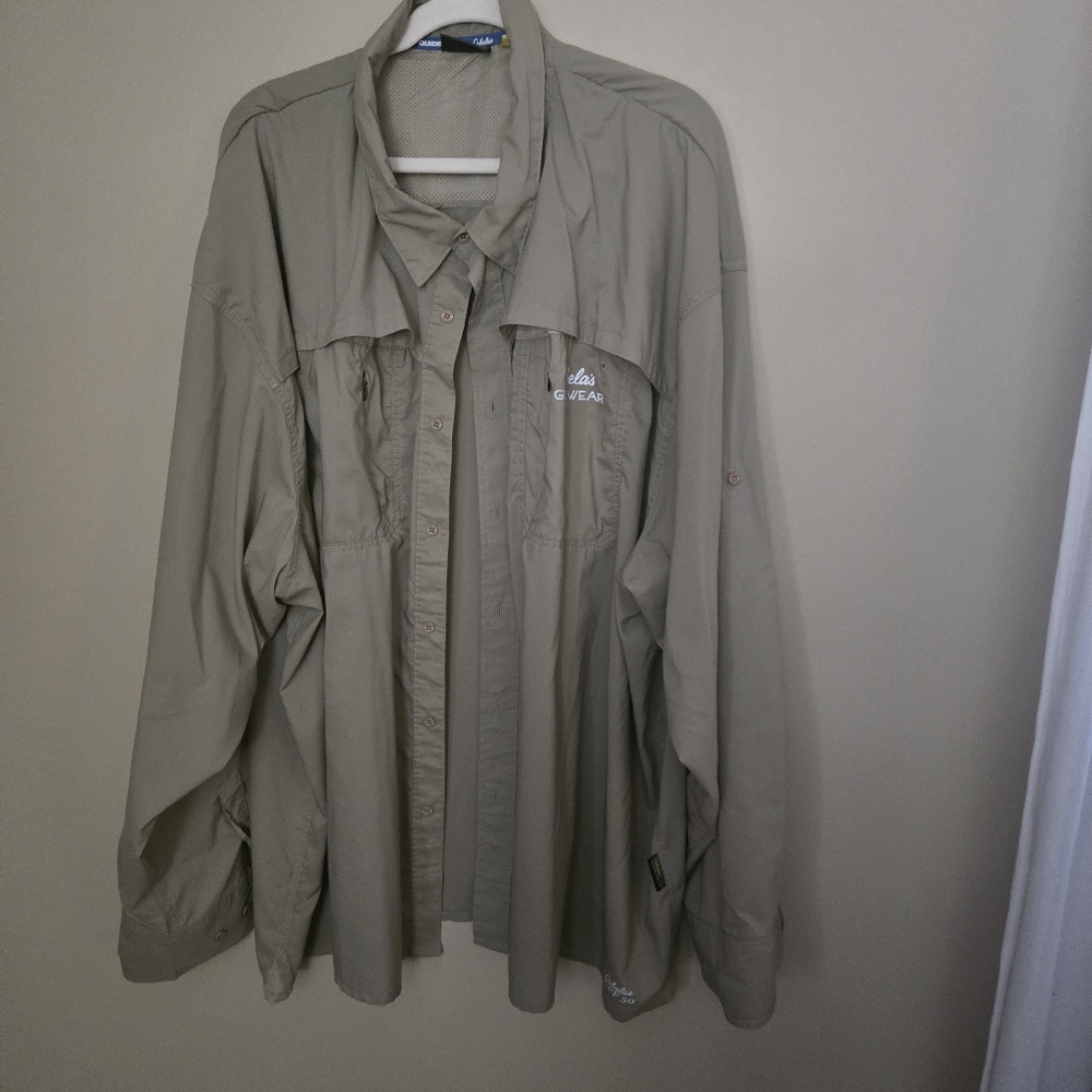 Cabela's Button-up Men's Lightweight Tan Fishing Shirt Jacket